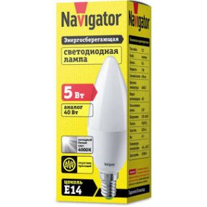 Bec LED NLL-P-C-37-5W-4K-E14 FR Navigator