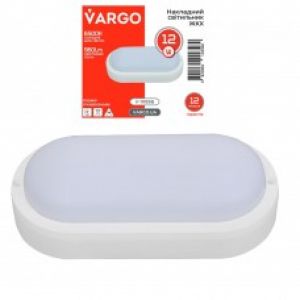 Corp de iluminat LED Vargo 12W extern cu senzor 5000K IP54 oval alb